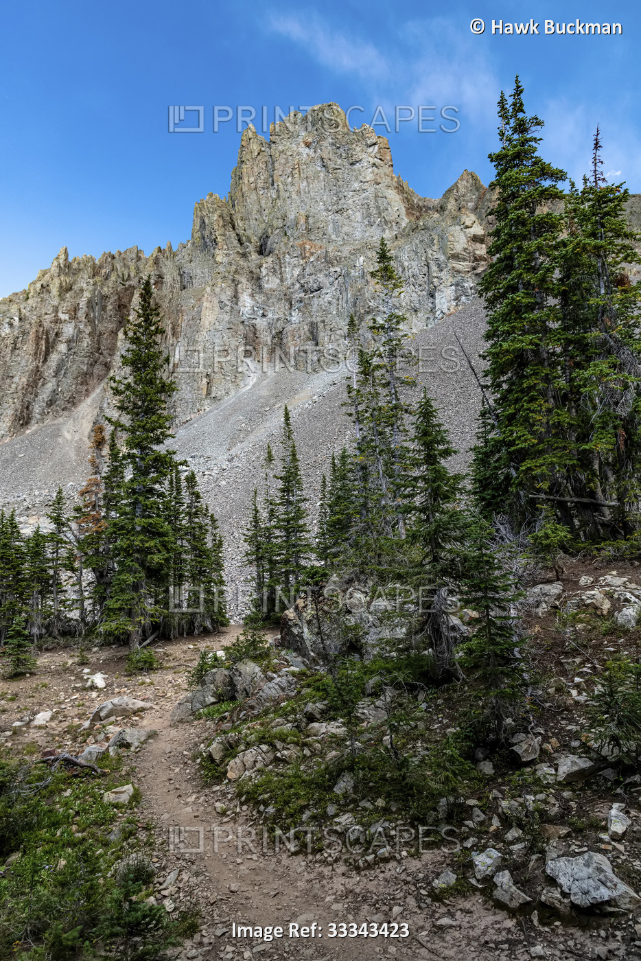 Nokhu Crags (Neaha-no-xhu) of the Never Summer Mountains range in the Rocky ...